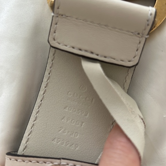 Authentic Gucci Belt. LEATHER BELT WITH DOUBLE G BUCKLE. main image 6
